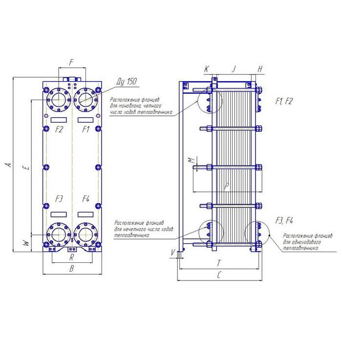 Пластинчатый подогреватель чертеж
